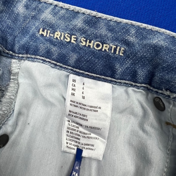 |•AMERICAN🦅EAGLE•| Hi-Rise Shortie Shorts Distressed w/ Flowers - Picture 7 of 11